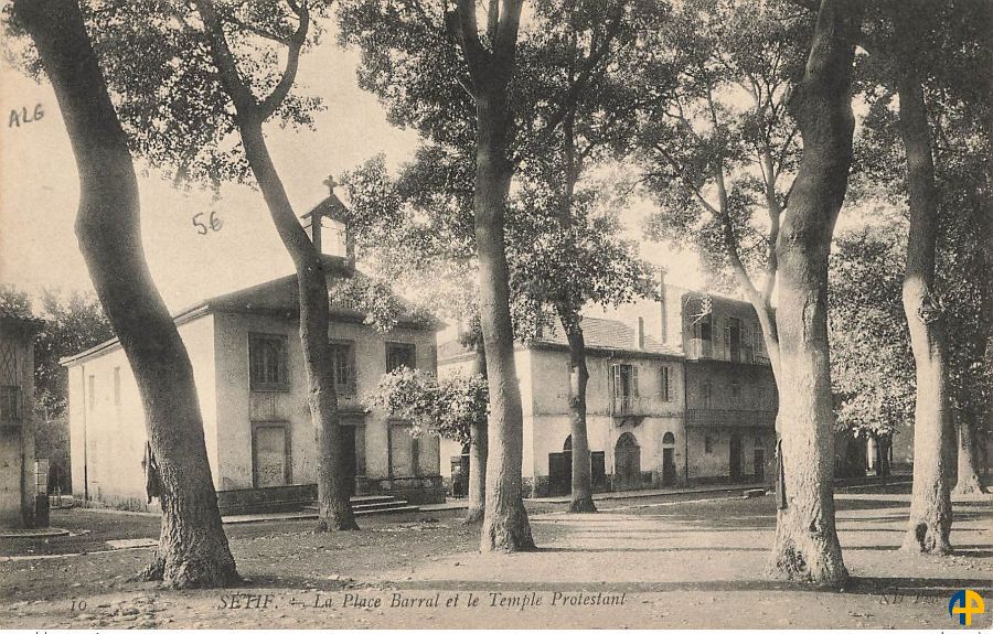 La place Barral et le temple protestant