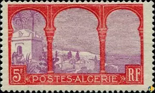 Variété G cassé formant ALCERIE - 56a (Y&T), 56c (Dallay)