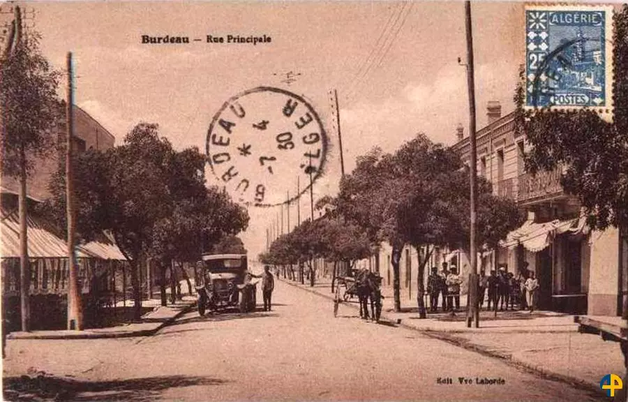 Carte postale Burdeau (Mehdia, Tiaret) - Rue principale