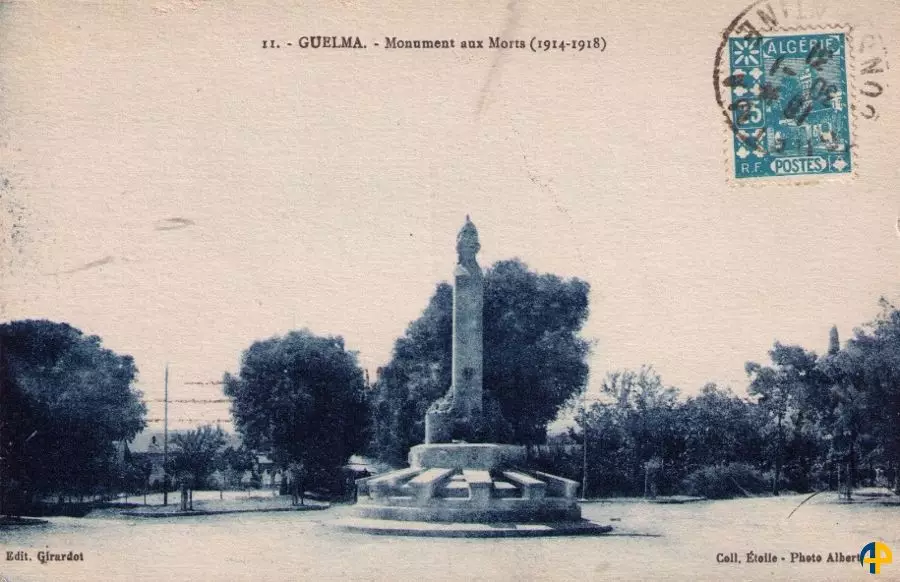 Carte postale Guelma - Monument aux morts