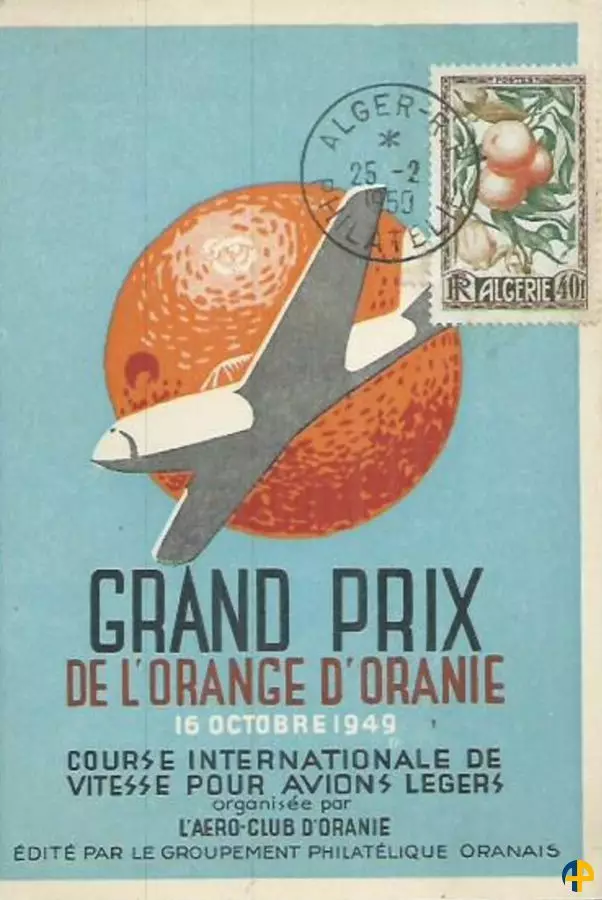 سباق الجائزة الكبرى للبرتقال وهران في 16 أكتوبر 1949  سباق السرعة الدولي للطائرات الخ
