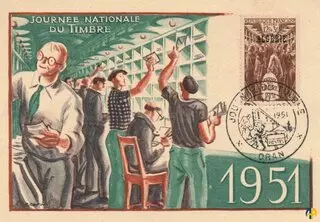 Carte Premier Jour de la Journée du Timbre de 1951