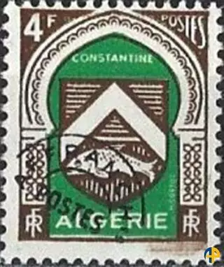 طابع بريدي من 1947/58 مختوم علية