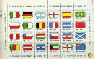 Coupe du monde de football Espagne 1982 Drapeaux