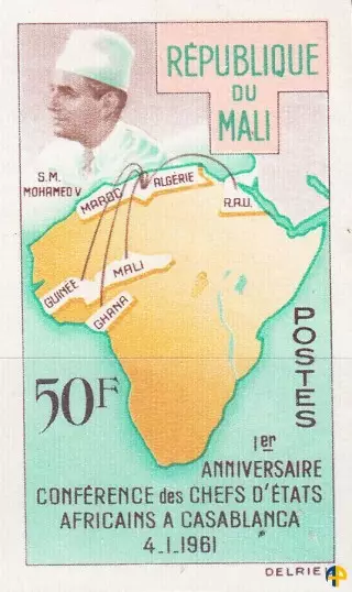 1er anniversaire conférence des chefs d'états africains à Casablanca le 4.1.1961