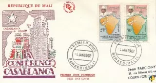 1er anniversaire conférence des chefs d'états africains à Casablanca le 4.1.1961