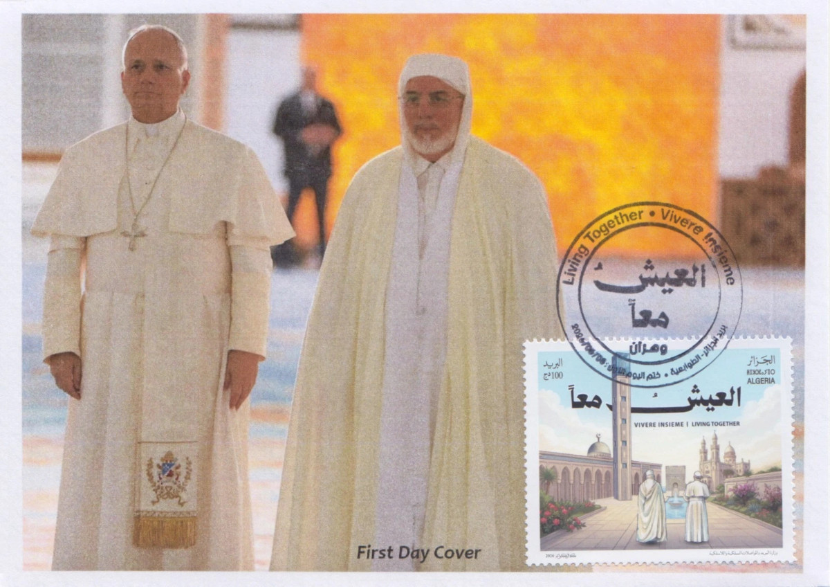 2026 Emission n° 14 - Enveloppe 1er Jour La visite du Pape Léon XIV en Algérie - Le vivre ensemble